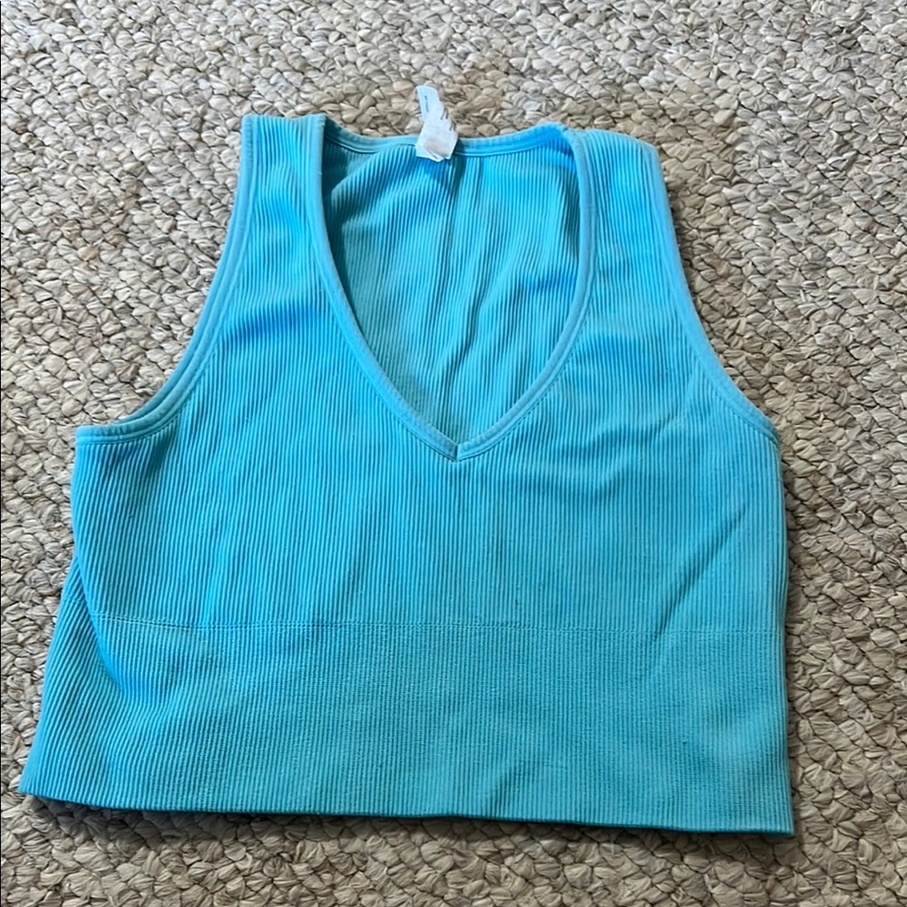 Blue athletic tank